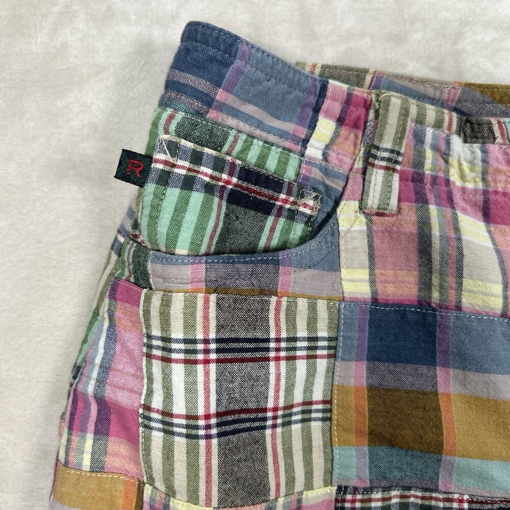 Ralph Lauren Multicolor Plaid Patchwork Mini Skirt - Picture 2 of 7